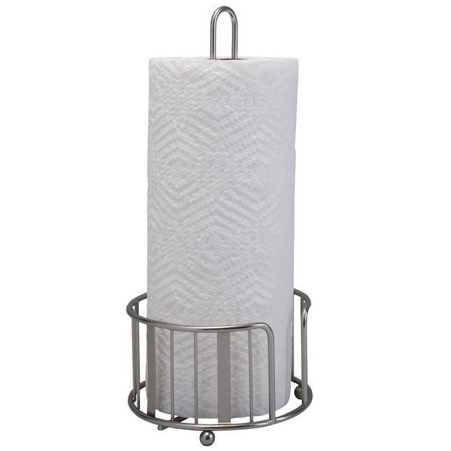 Laura Ashley Satin Metal Freestanding Paper Towel Holder
