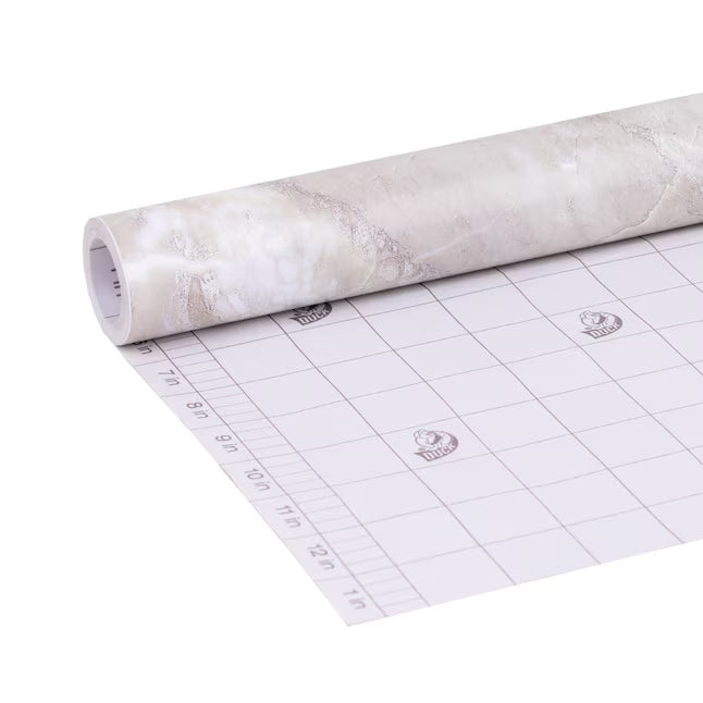 Duck EasyLiner Removable Adhesive 20-in x 15-ft Beige Marble Shelf liner