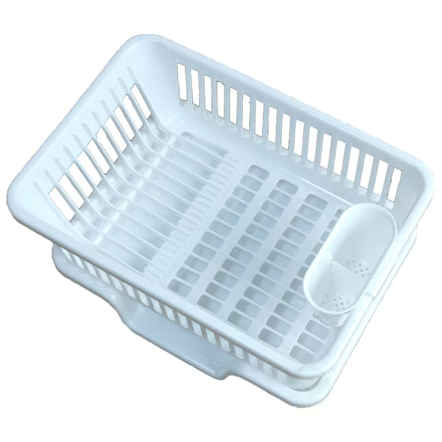 Basicwise 17-in W x 11.81-in L x 7.48-in H Plastic Dish rack