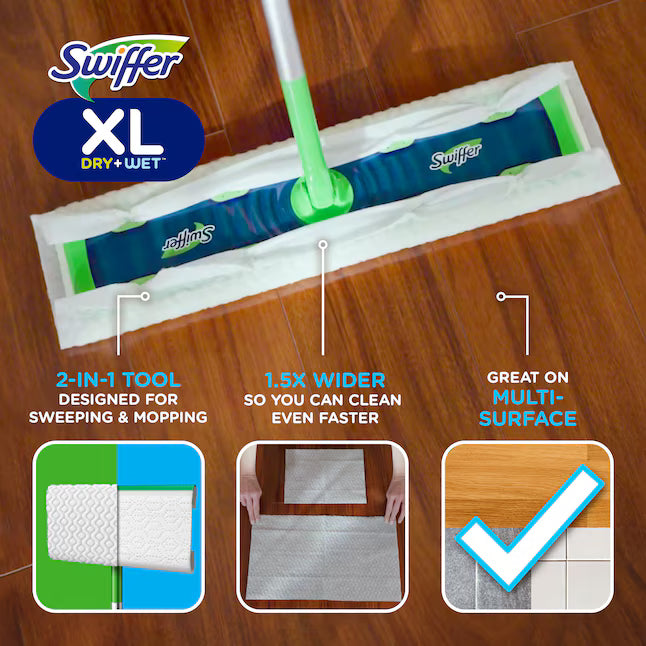Swiffer Sweeper XL Dry + Wet Starter Kit Blend Non-wringing Flat Mop