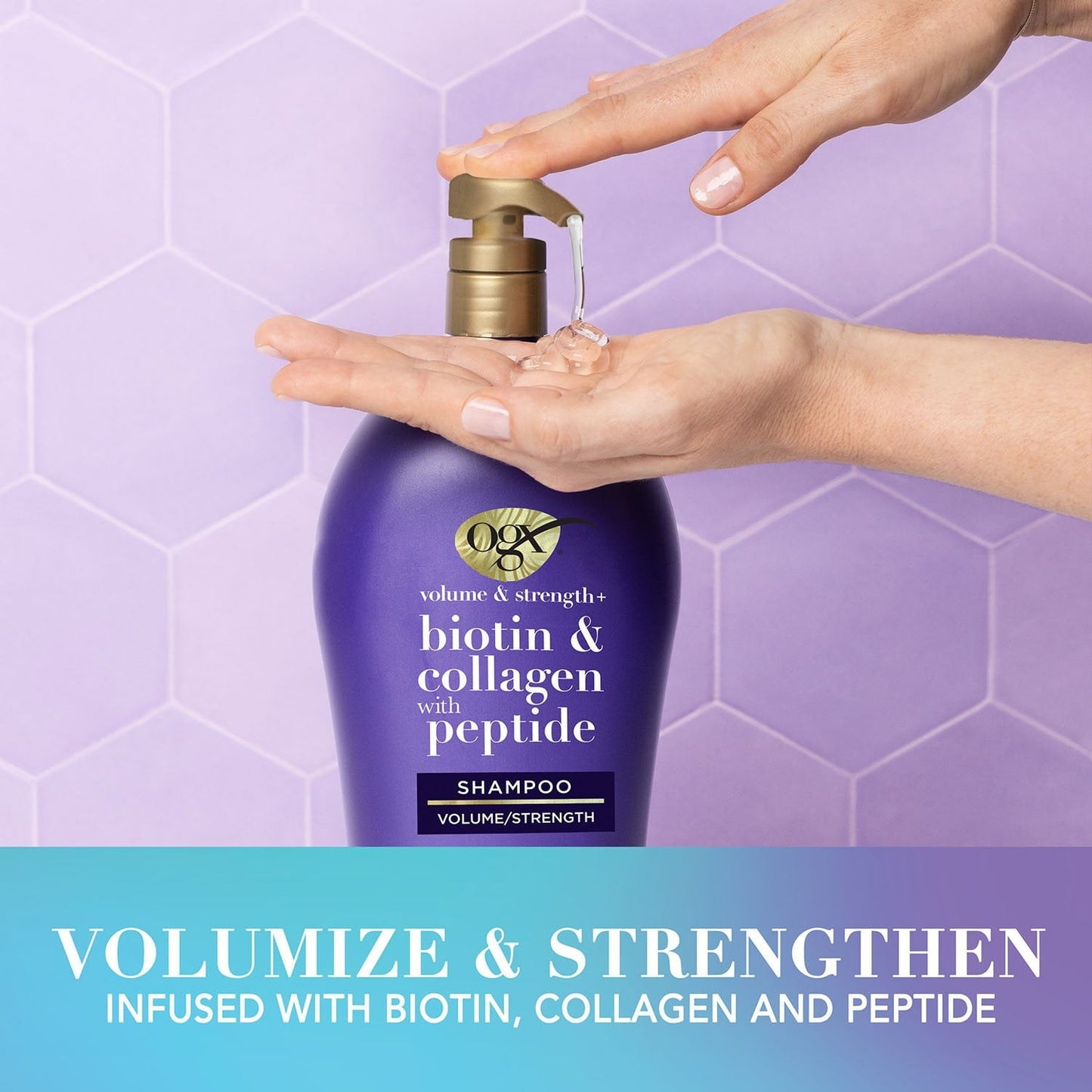 OGX Thick & Full + Biotin & Collagen Volumizing Shampoo – 72+ Hour Volume & Body