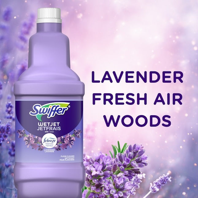 Swiffer WetJet Refill Lavender Liquid Floor Cleaner 2 -Count