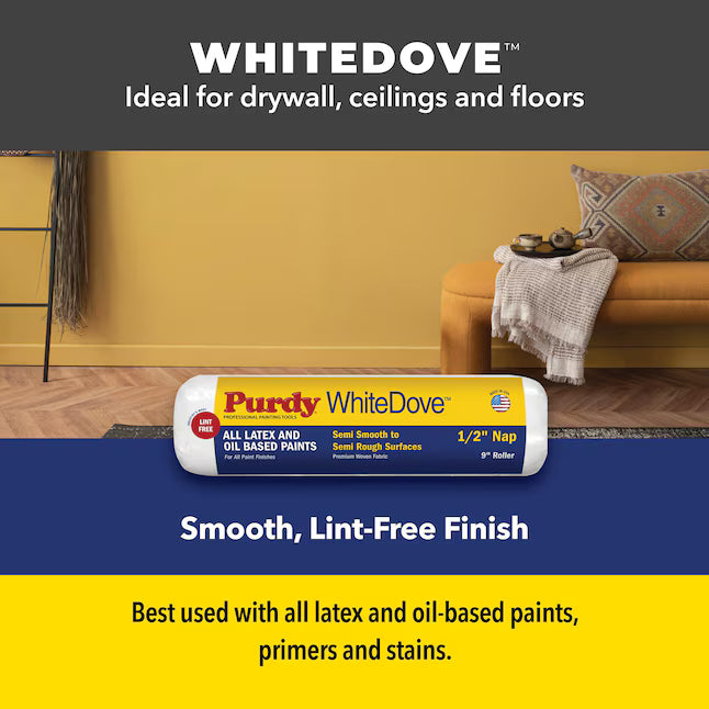 Purdy 6 -Pack 9-in x 3/8-in Nap WhiteDove Standard Woven Paint Roller Cover