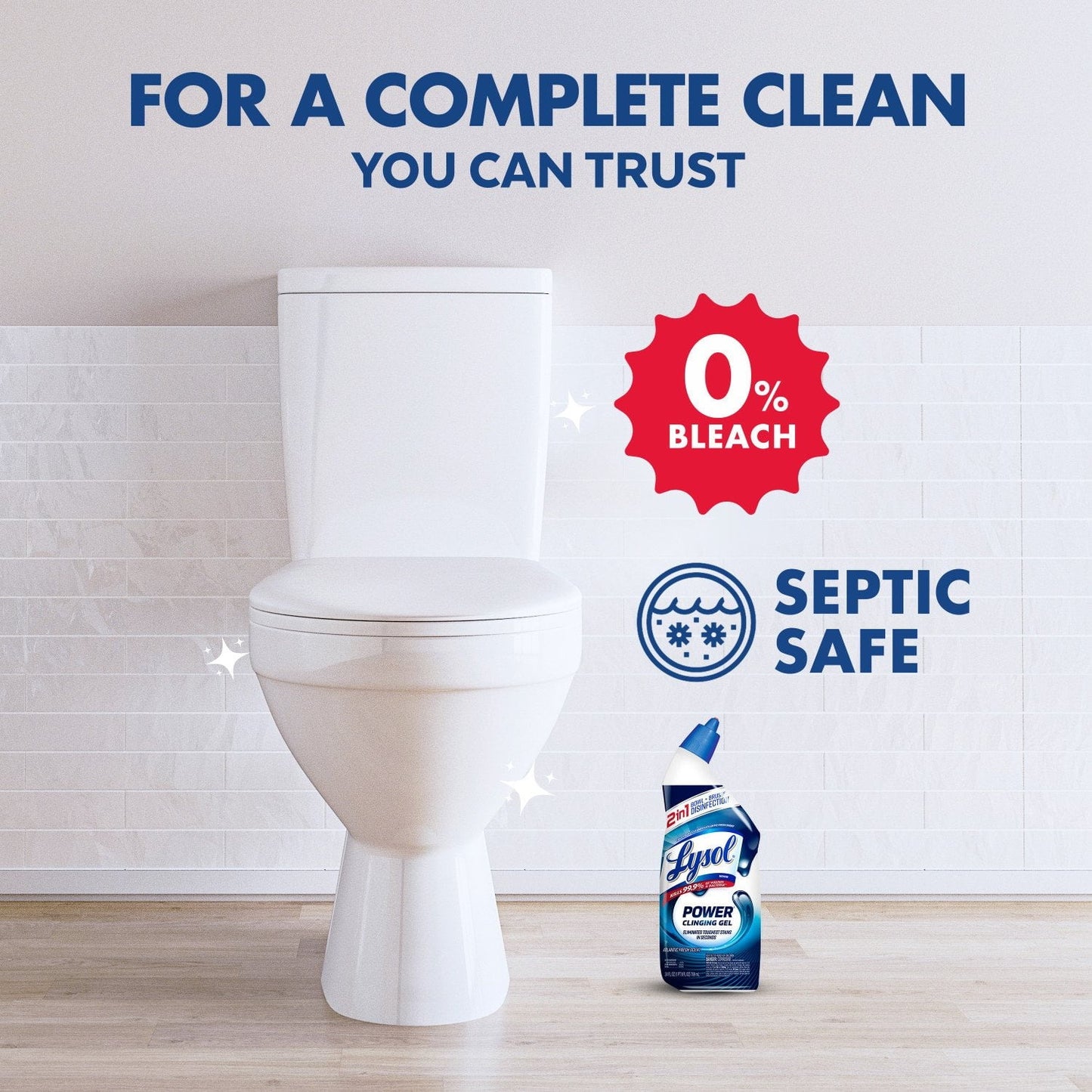 Lysol Advanced Toilet Bowl Gel Cleaner – 32 fl oz (4-Pack)