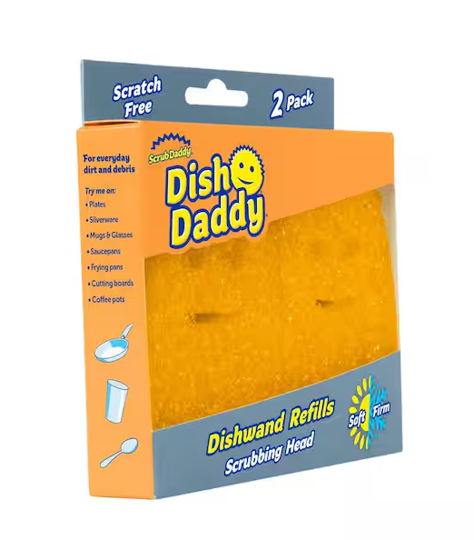 Dish Daddy All-Purpose Soap Dispensing Dishwand Sponge Refill (2-Pack)