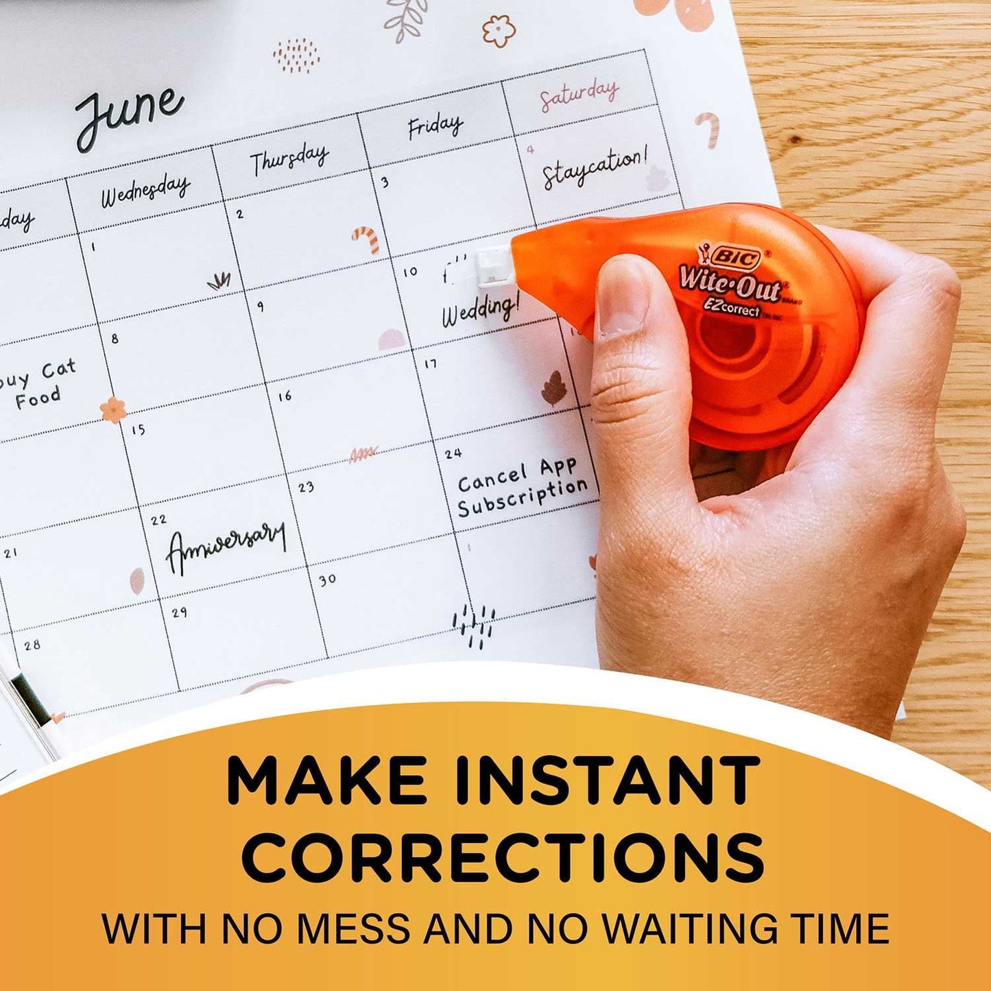 BIC Wite-Out EZ Correct Correction Tape – Pack of 6