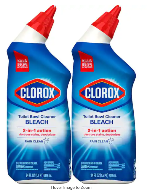 24 oz. Rain Clean Toilet Bowl Cleaner with Bleach (2-Pack)