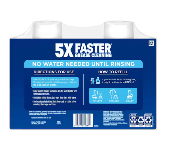 21.5 oz. Platinum Powerwash Spray Fresh Scent Hand Dish Soap Refill (2-Pack)