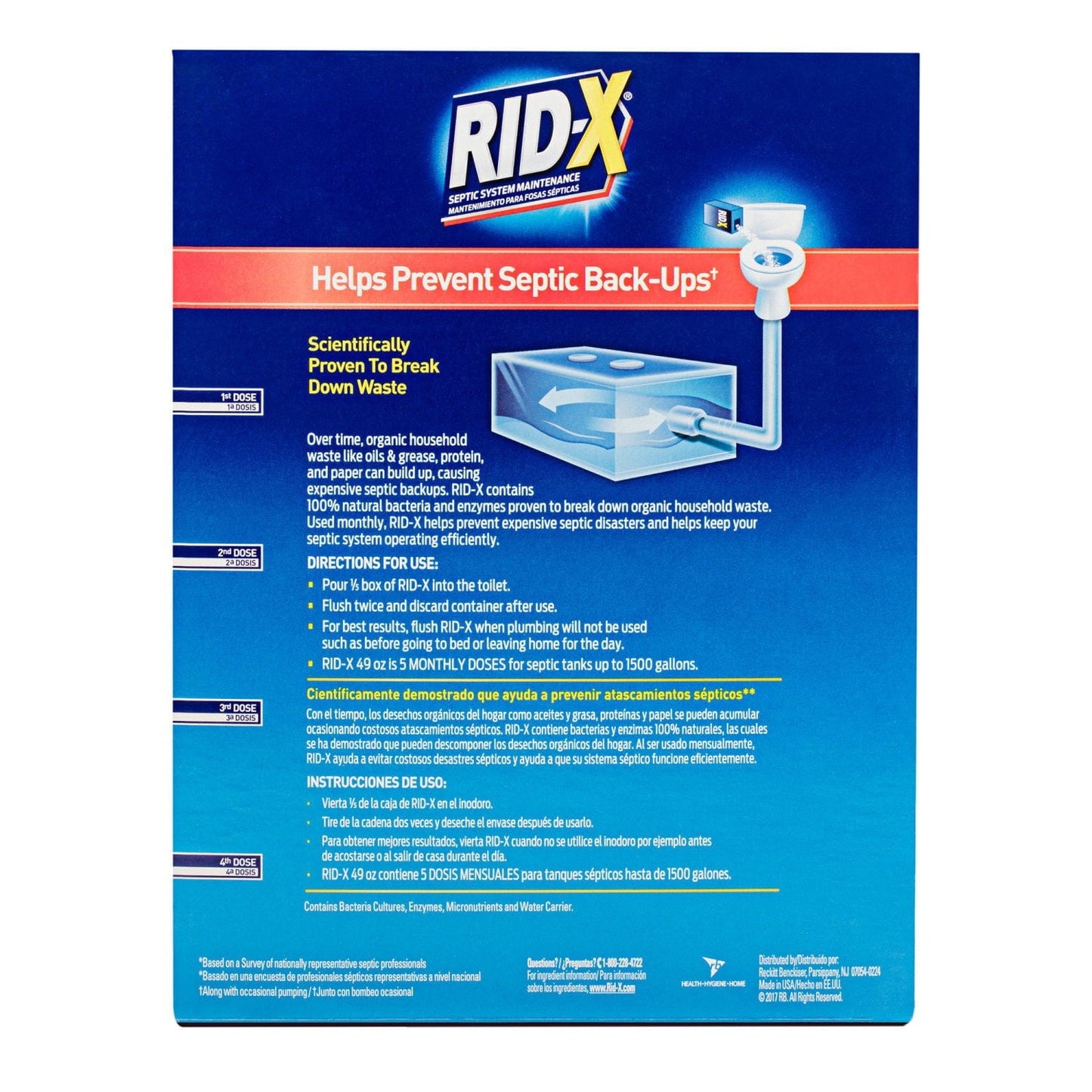 RID-X Septic Tank Treatment Powder, 49 oz