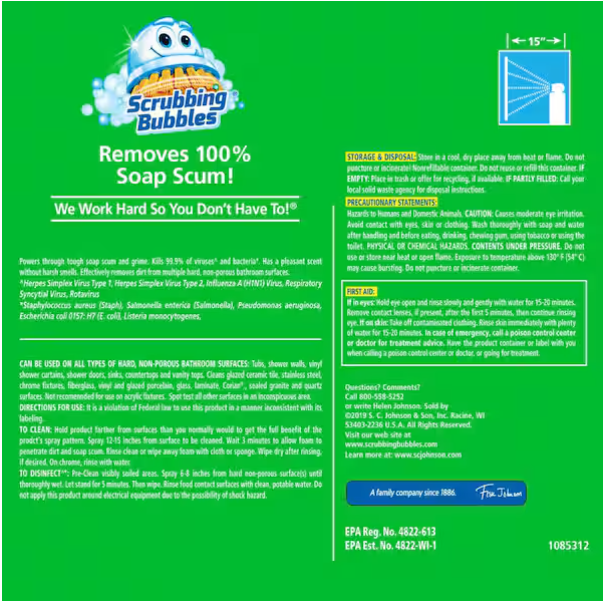32 oz. Rainshower Scent Bathroom Cleaner Mega Shower Foamer