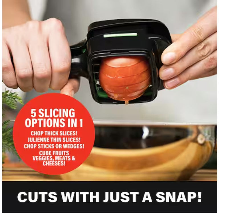 5-in-1 Vegetable Chopper & Slicer Compact Manual Kitchen Cutter with Container
