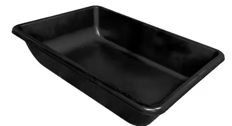 Black Large Concrete Mixing Tub – 20 Gallon Heavy-Duty Multi-Purpose Mixing Pan