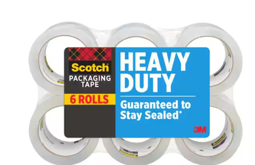 Scotch Heavy Duty Shipping Packaging Tape 1.88 in. x 54.6 yds. (6 Rolls Pack)