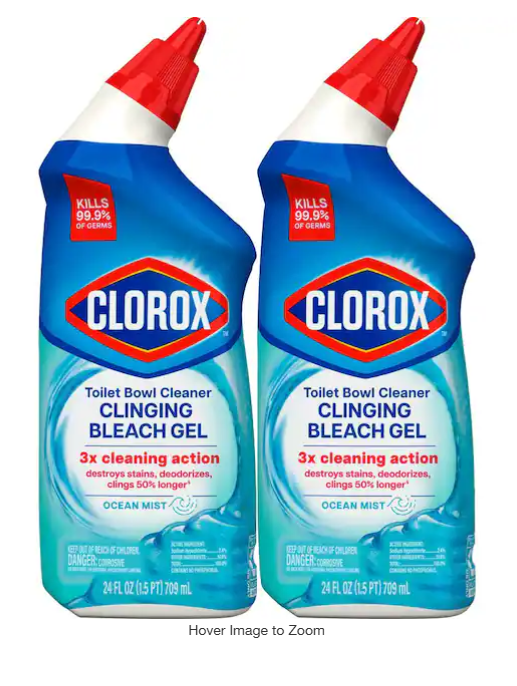 Clorox 24 oz. Ocean Mist Toilet Bowl Cleaner Clinging Bleach Gel (2-Pack)