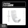 Amerimax Home Products Flex-Elbow 3 in. x 4 in. White Vinyl Downspout Elbow – Model #39084