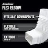 Amerimax Home Products Flex-Elbow 3 in. x 4 in. White Vinyl Downspout Elbow – Model #39084