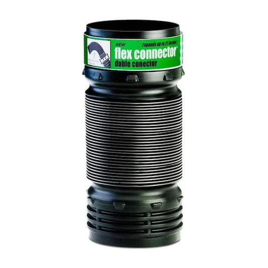 Amerimax FLEX Drain 4" x 21" Black Copolymer Flexible Elbow Connector – Model 57010