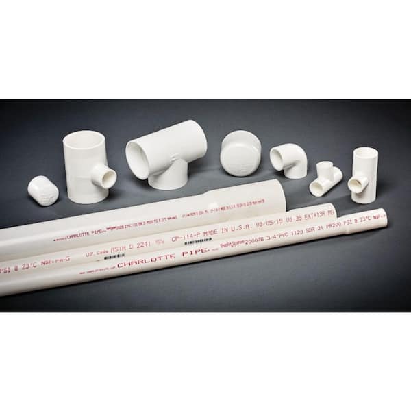 Charlotte Pipe 3/4 in. PVC Schedule 40 90-Degree S x FIP Elbow Fitting