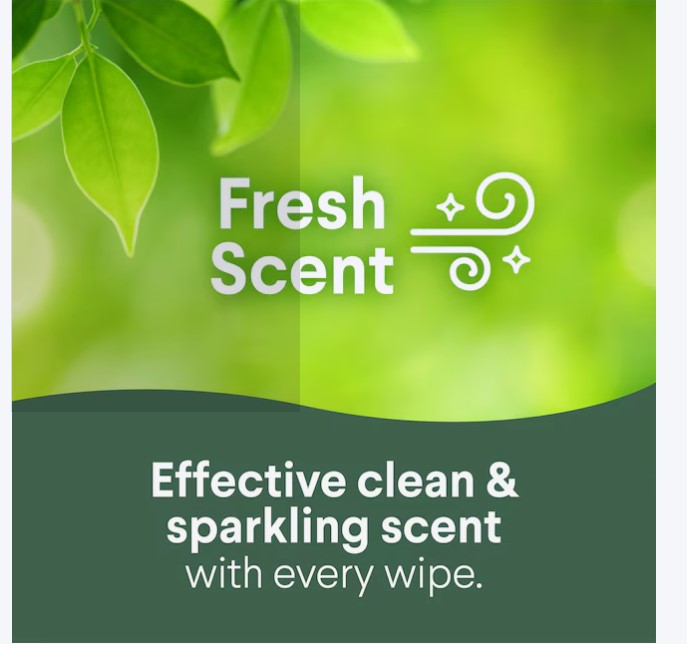 Disinfecting Cleaning Wipes – Fresh Scent, Bleach-Free, 35 Count