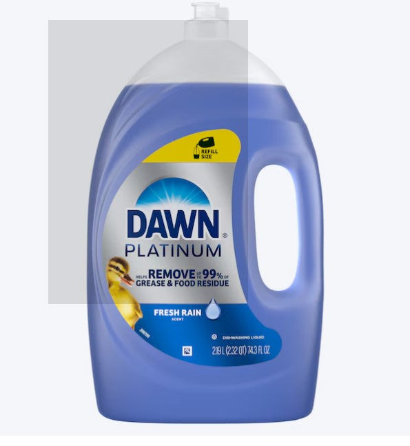 Liquid Dish Soap – Fresh Scent, Grease-Cutting Formula (74.3 oz)