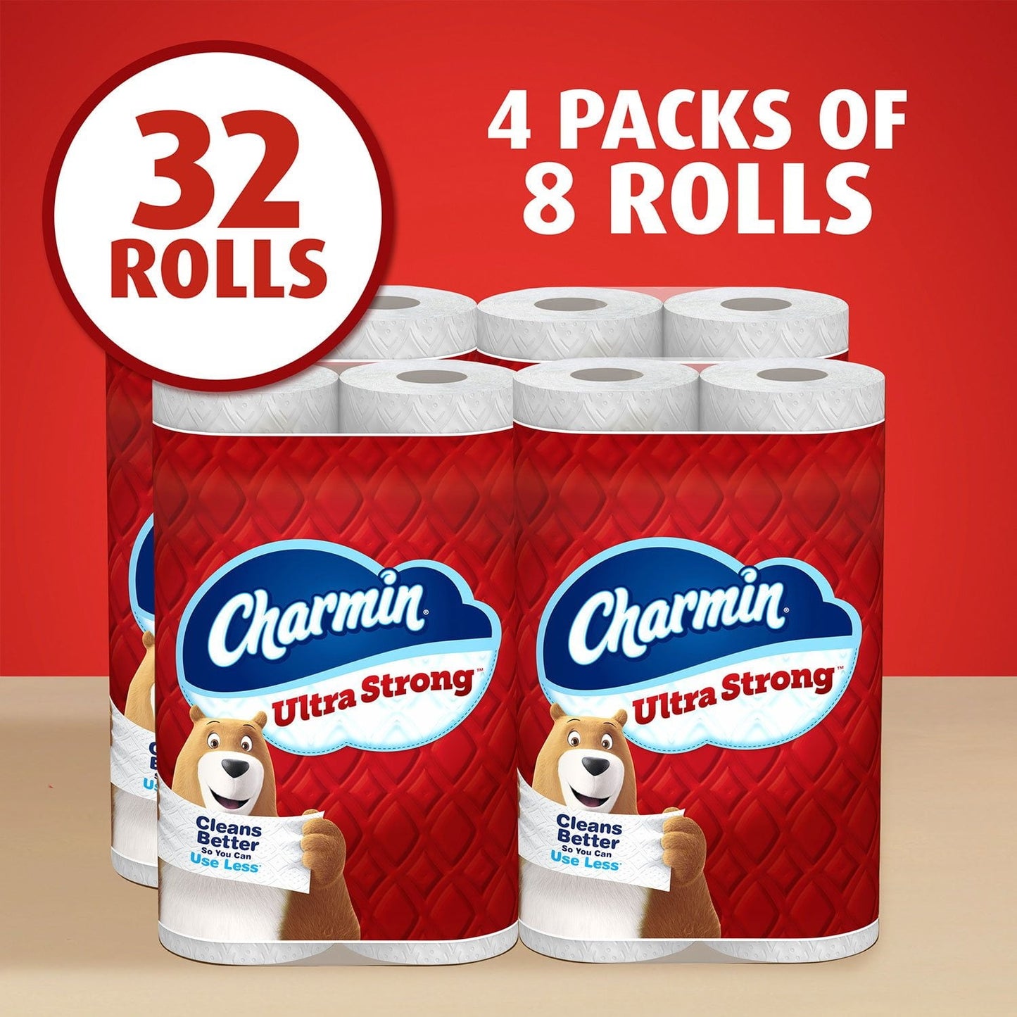 Charmin Ultra Strong 2-Ply Toilet Paper – 231 Sheets per Roll, 32-Roll Pack
