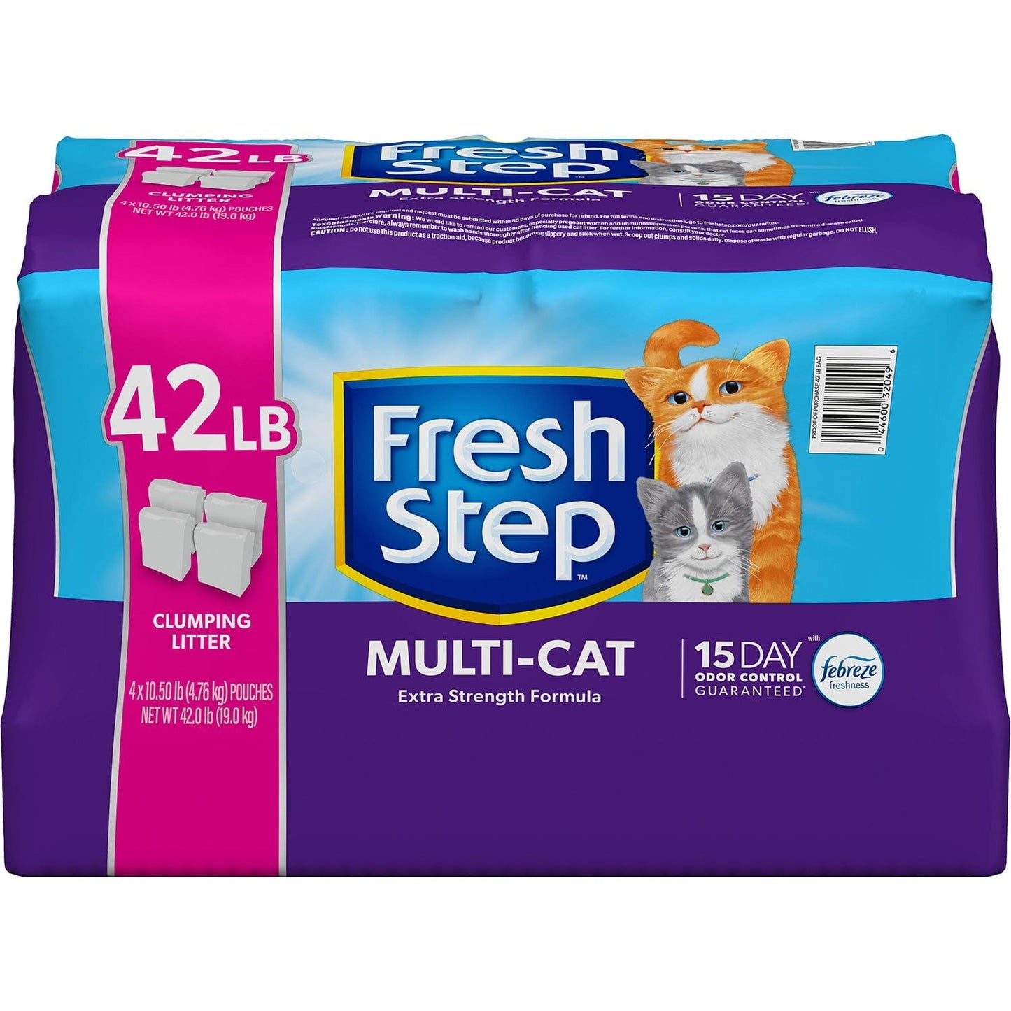 Fresh Step Multi-Cat Scented Clumping Litter with Febreze Freshness – Multi-Cat Formula