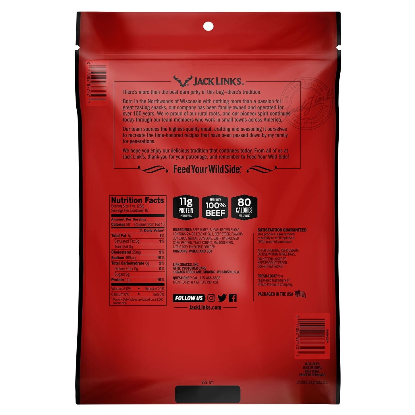 Jack Link’s Original Beef Jerky – 16 oz Bag