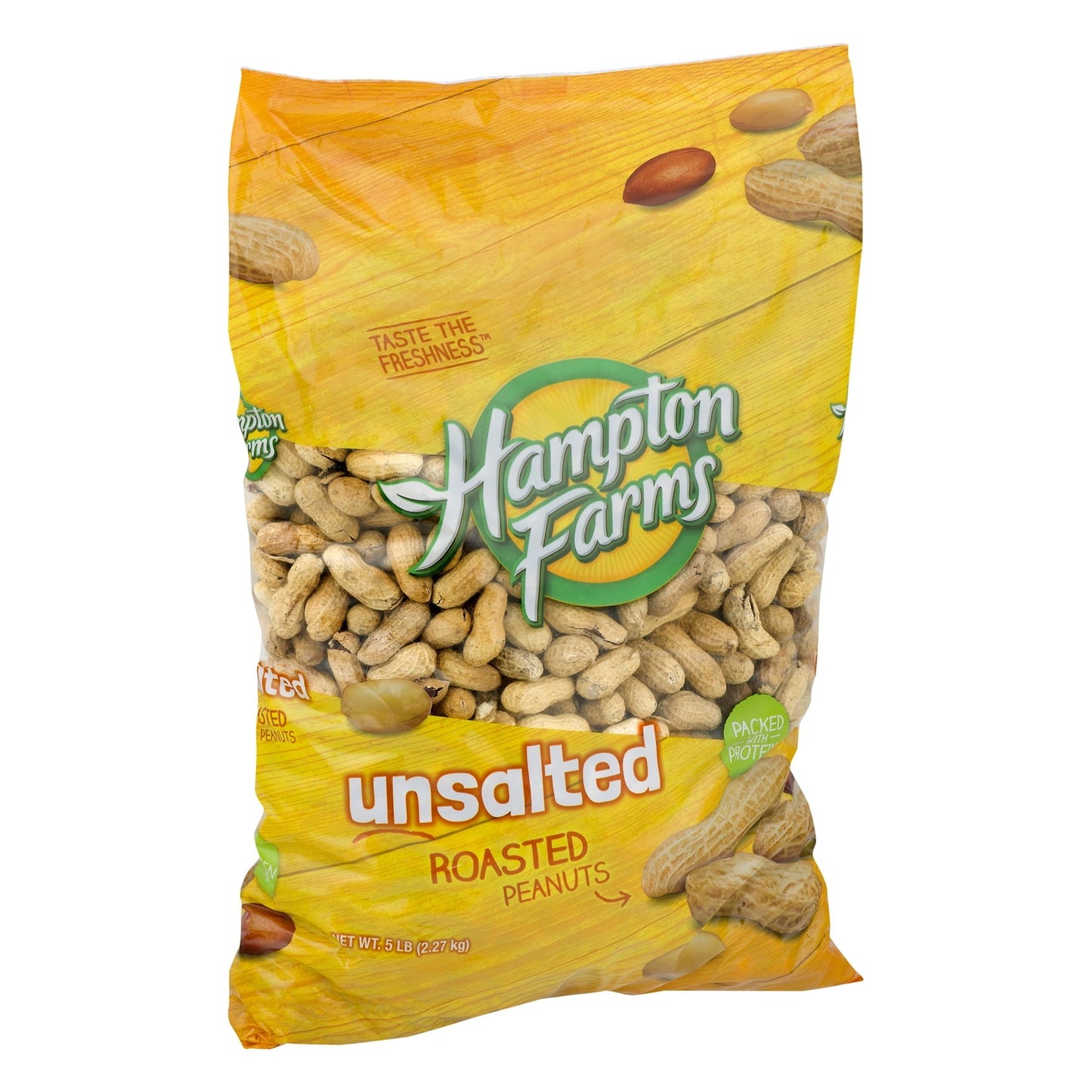 Hampton Farms Unsalted In-Shell Peanuts – Roasted, 5 lb Bag