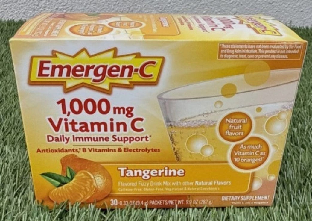 Emergen-C Vitamin C Drink Mix Tangerine 1000mg 30 Ct