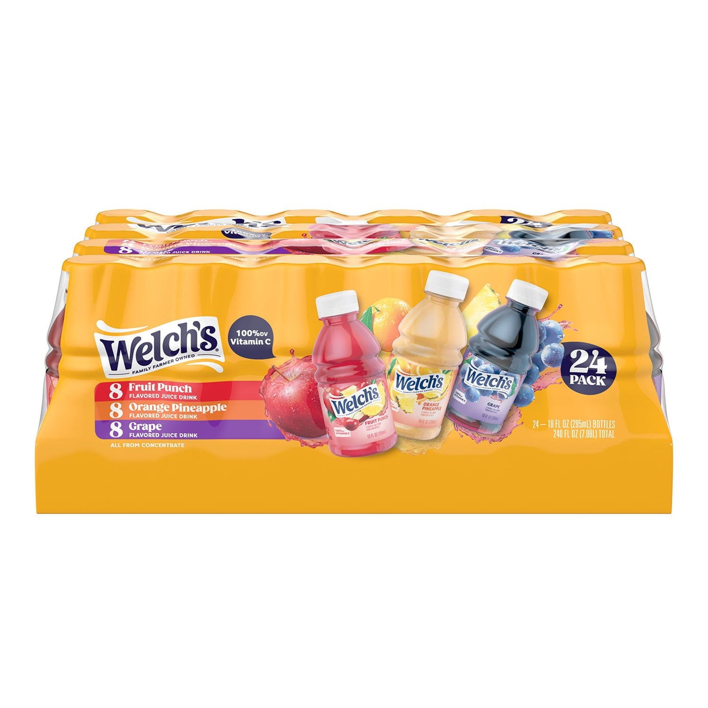 Welch’s Variety Pack 10 fl oz (24 Pack) – Orange Pineapple, Grape & Fruit Punch