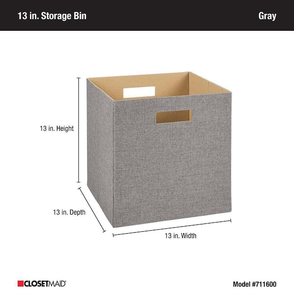 ClosetMaid 13-in D × 13-in H × 13-in W Fabric Cube Storage Bin