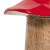 Liv & Skye Red 5 in. x 6 in. Wood Cylinder Toadstool Mushroom Figurine – Model #18275-01