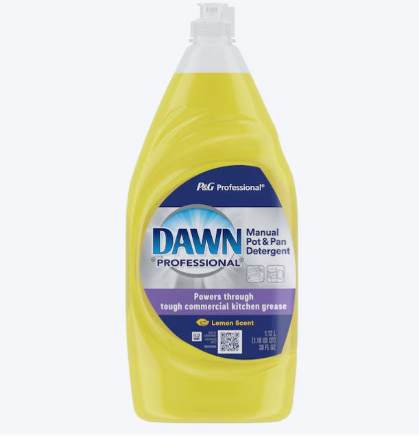Liquid Dish Soap – Lemon Scent, Professional Strength, 38 oz