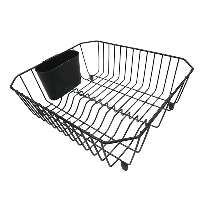 Style Selections 12.6-in W x 14.37-in L x 5.31-in H Metal Dish rack