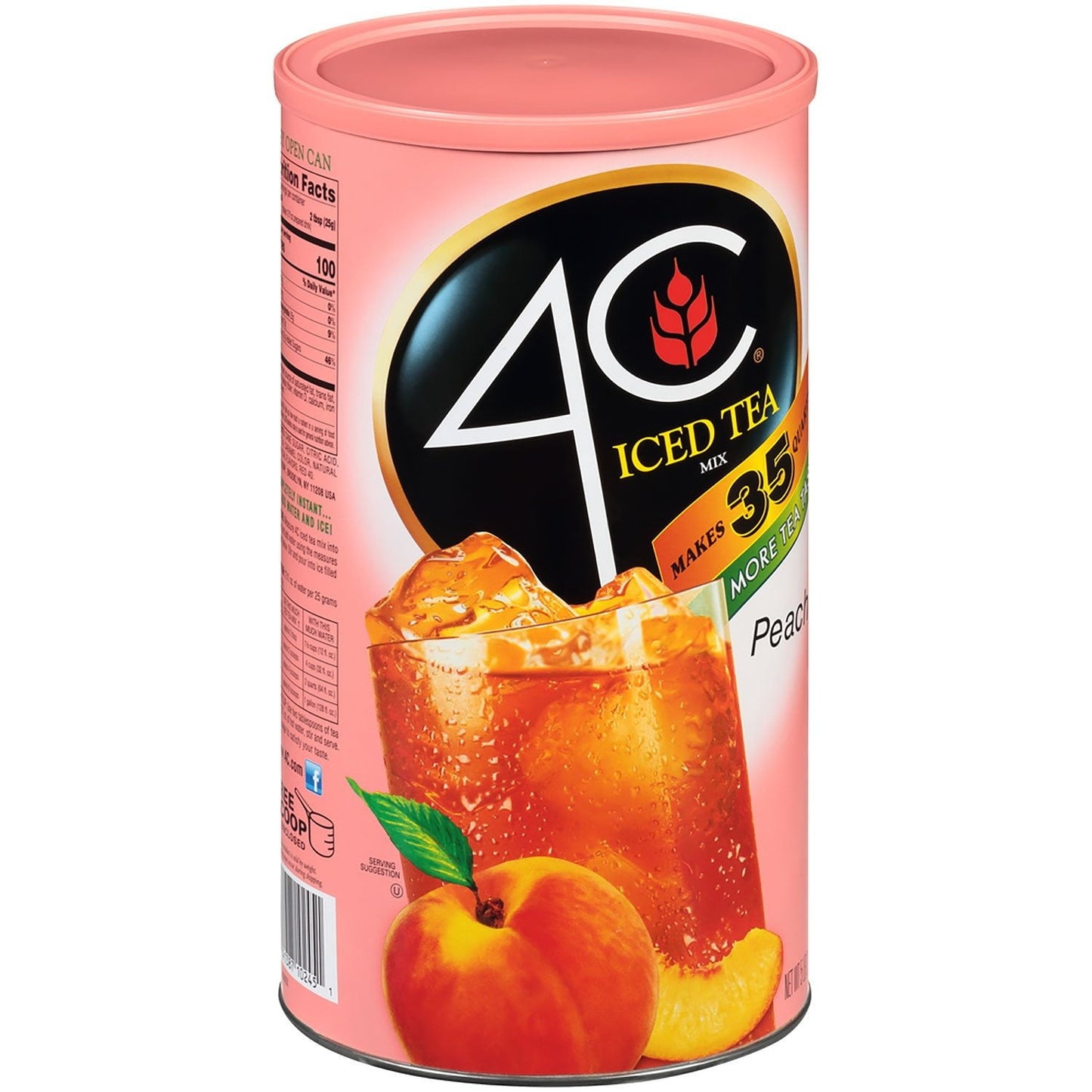 4C Peach Iced Tea Mix, 82.6 oz.