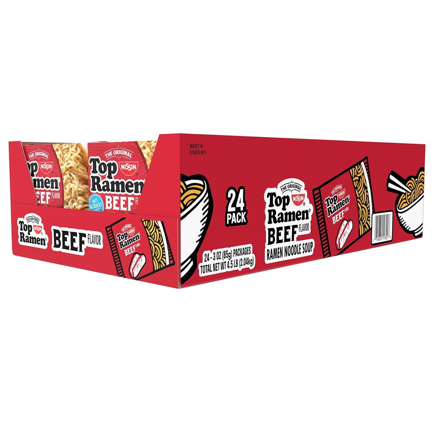 Nissin Top Ramen, Beef, 24 pk.