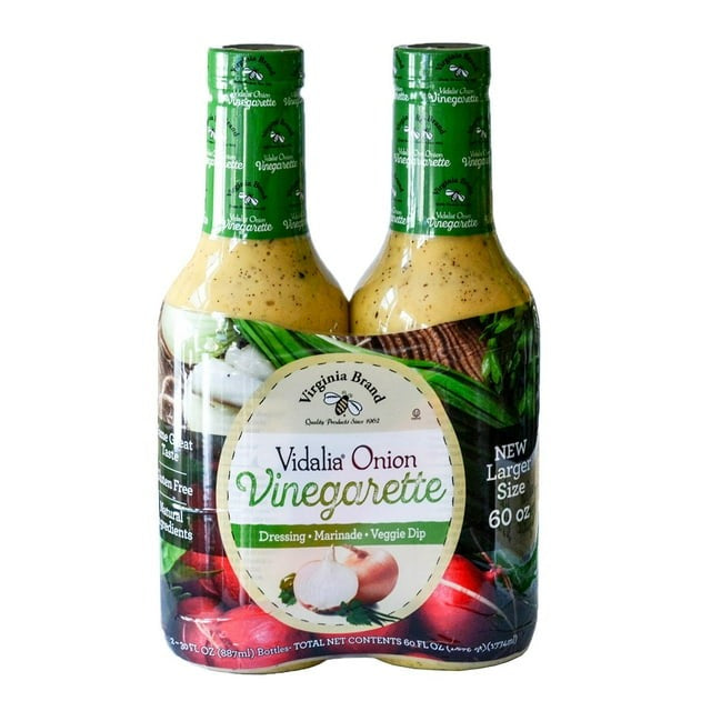 Virginia Brand Vidalia Onion Vinaigrette Salad Dressing, 30 oz Bottles (2 Pack)