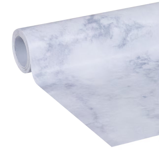 Duck EasyLiner Removable Adhesive 20-Inches x 15-ft White Marble Shelf liner