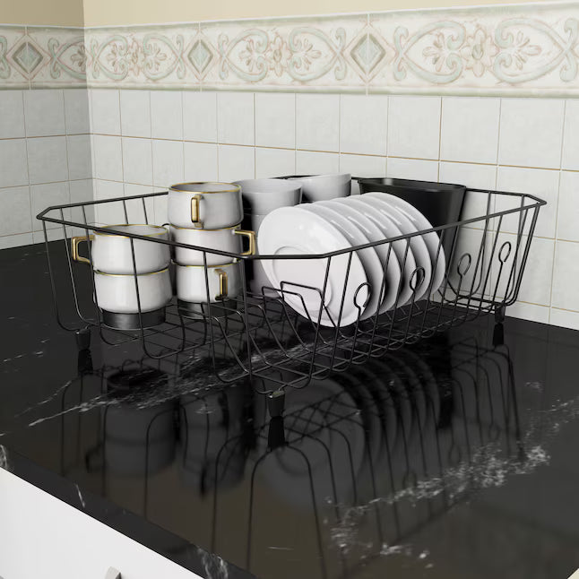 Style Selections 13.78-in W x 17.52-in L x 5.71-in H Metal Dish rack