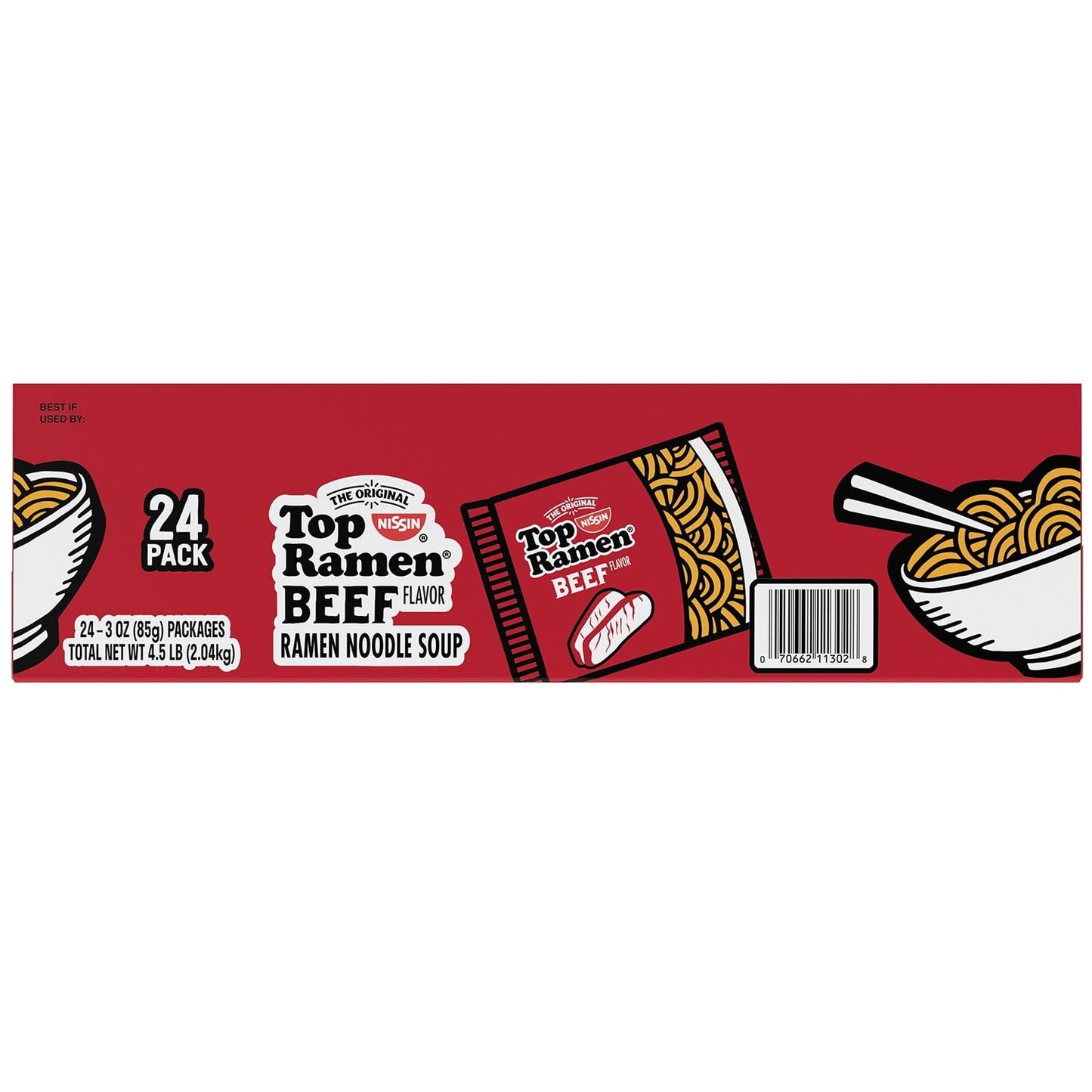 Nissin Top Ramen, Beef, 24 pk.