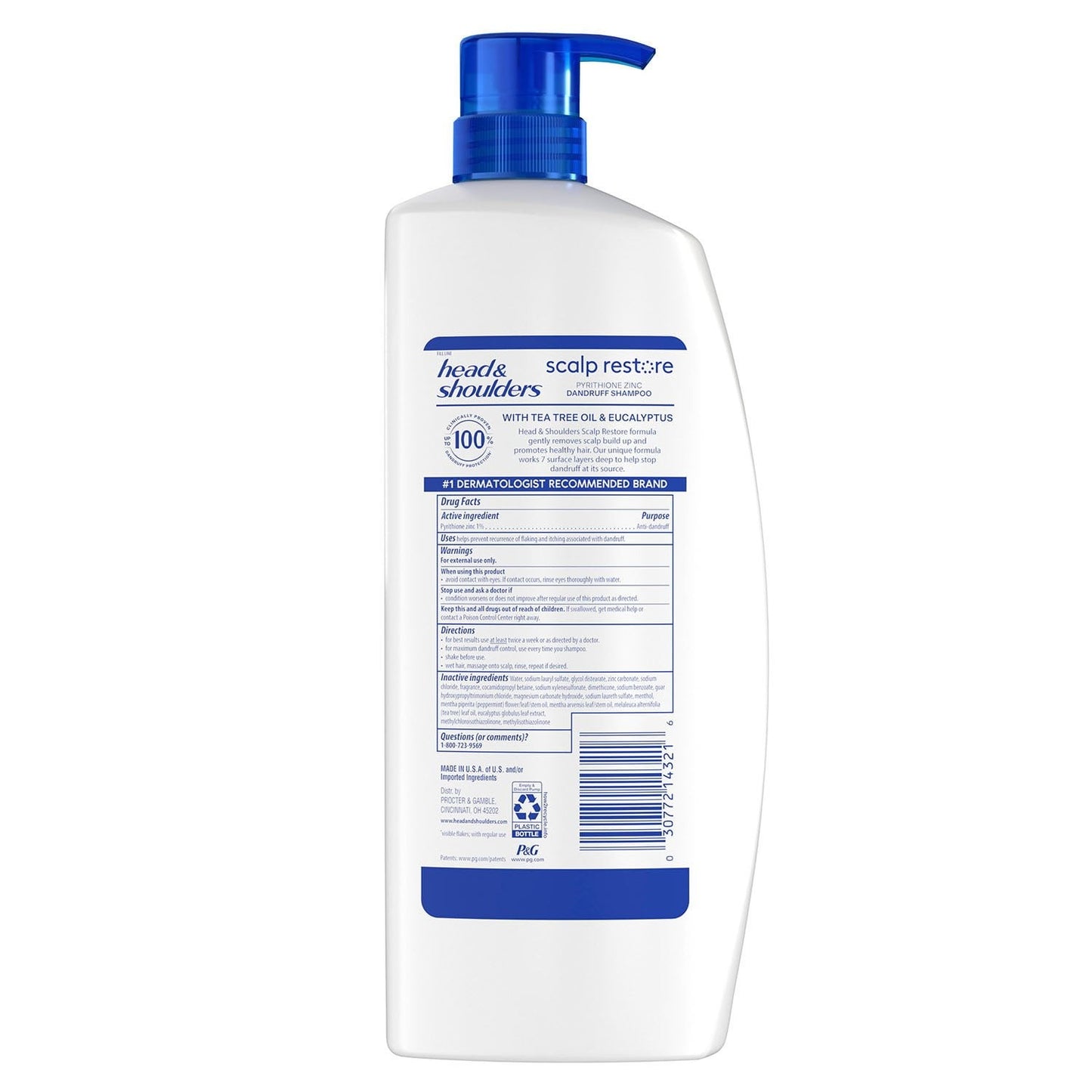 Anti-Dandruff Shampoo with Tea Tree & Eucalyptus – 38.8 fl oz