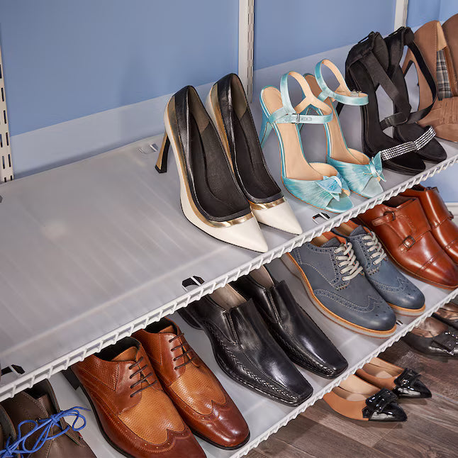 ClosetMaid 120-in x Clear Shoe storage
