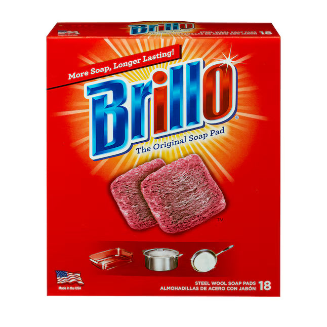 Brillo Steel wool Scouring soap pad 18 -Pack