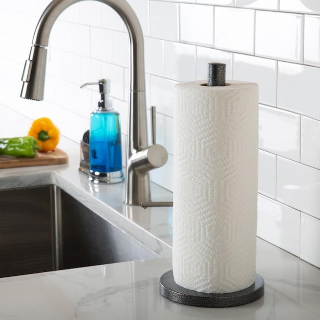 Laura Ashley Grey Metal Freestanding Paper Towel Holder