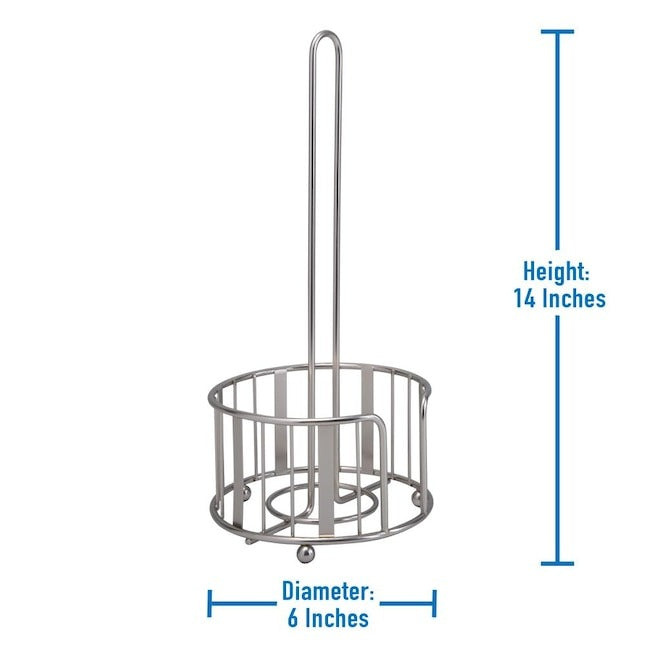 Laura Ashley Satin Metal Freestanding Paper Towel Holder