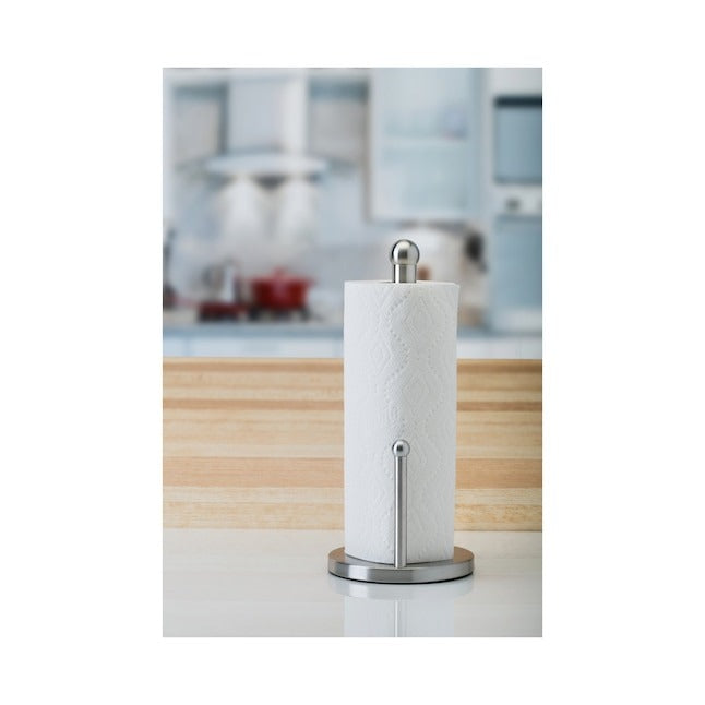 Kitchen Details Silver Metal Freestanding Paper Towel Holder
