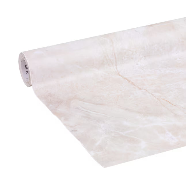 Duck EasyLiner Removable Adhesive 20-in x 15-ft Beige Marble Shelf liner