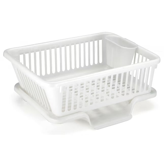 Basicwise 17-in W x 11.81-in L x 7.48-in H Plastic Dish rack