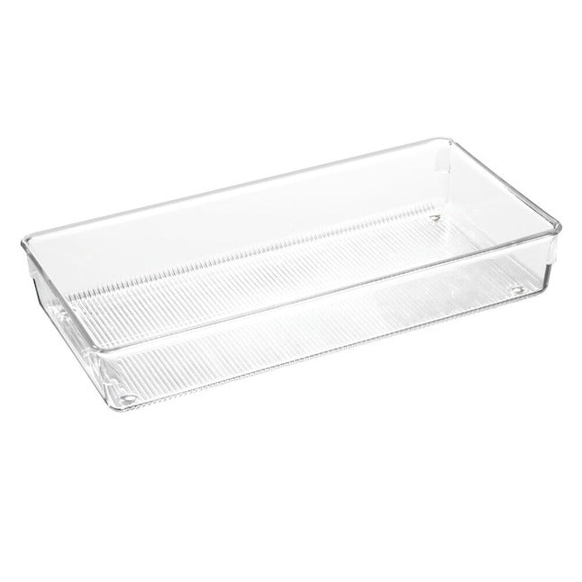 iDesign 12-in x 6-in Clear Plastic Drawer Organizer