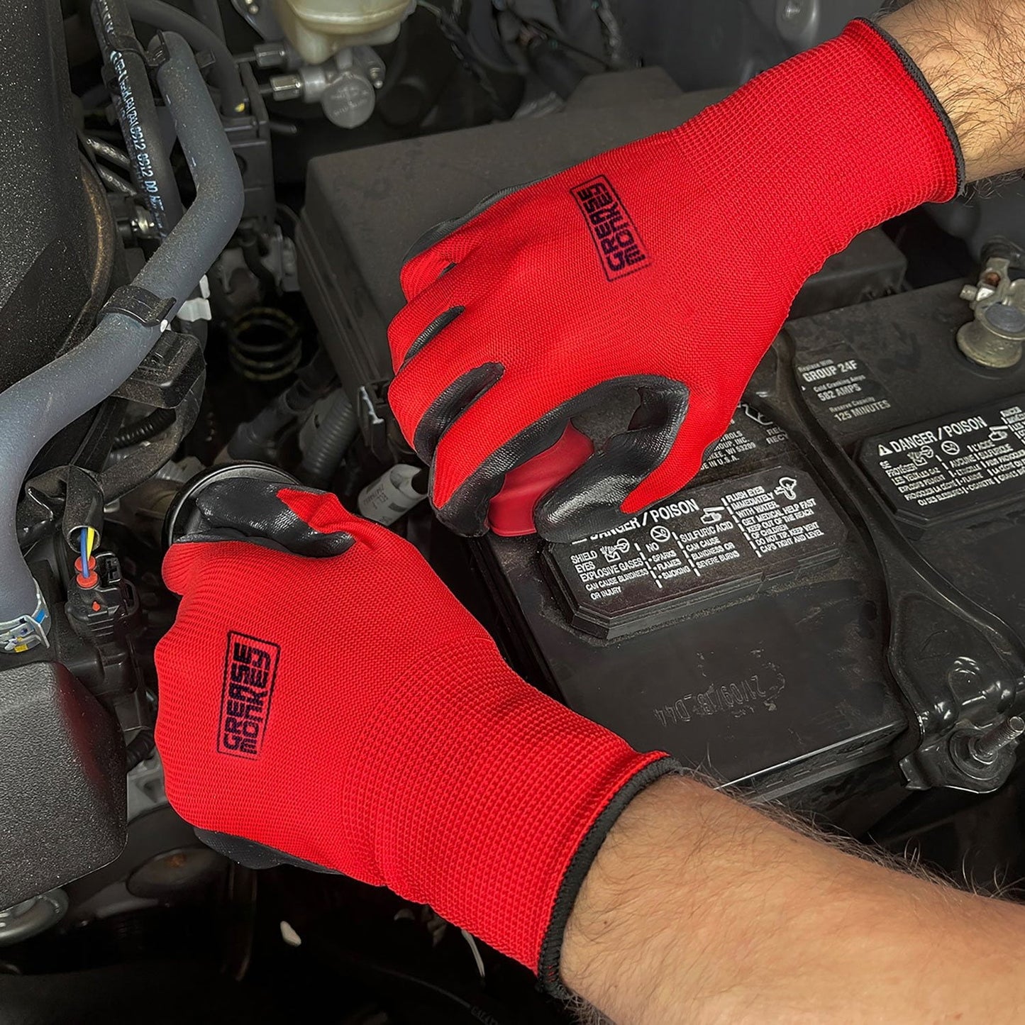 Grease Monkey Nitrile-Coated Work Gloves (15 pk.) Large